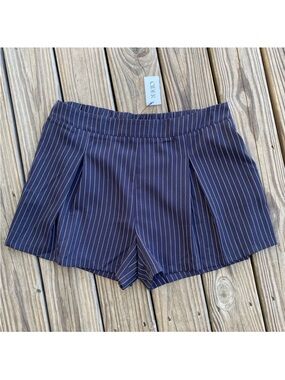 Cider Curve & Plus Stripe Elastic Waist Mini Shorts 2XL